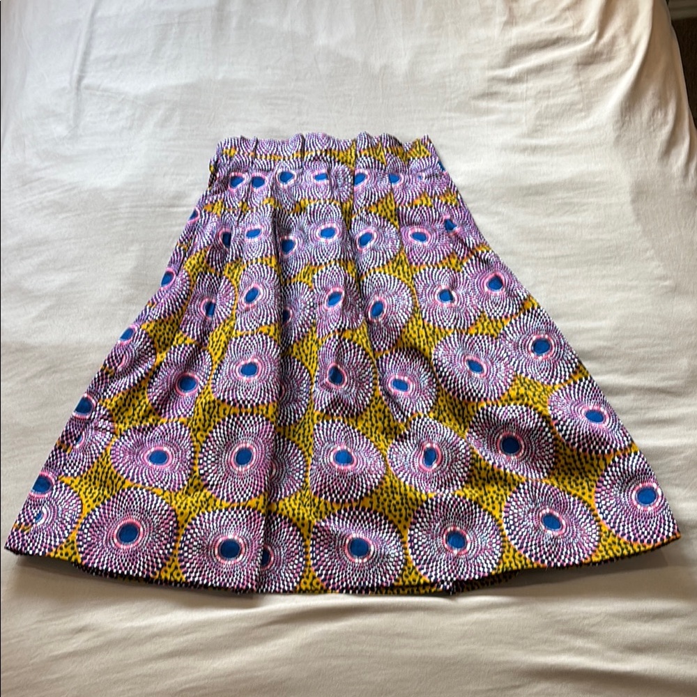 Vibrant Yellow and Purple Women's Skirt